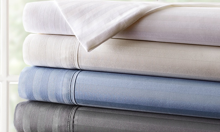Hotel New York 800tc Dobby Stripe Sheet Sets Chocolate Full Check Hotel New York 800tc Dobby Stripe Sheet Sets Chocolate Full