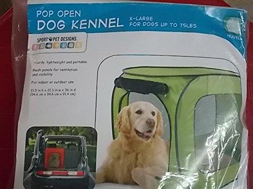 sport pet designs pop open dog kennel