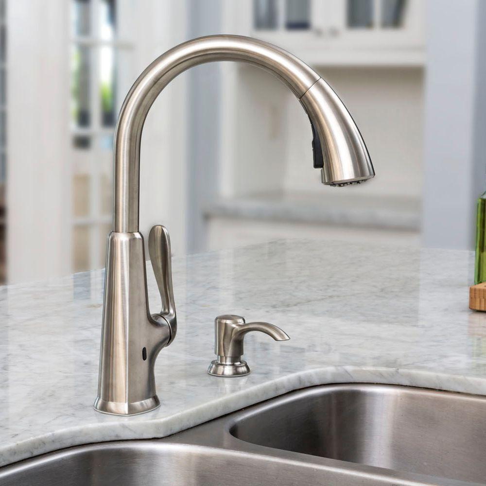 Pfister Pasadena Single Handle Sprayer Kitchen Faucet Stainless Pfister Pasadena Single Handle Sprayer Kitchen Faucet Stainless Steel