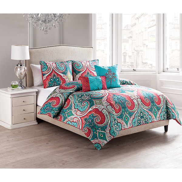 Vcny Casablanca Reversible 5 Piece Comforter Set Multicolor Size Vcny Casablanca Reversible 5 Piece Comforter Set Multicolor Size Queen