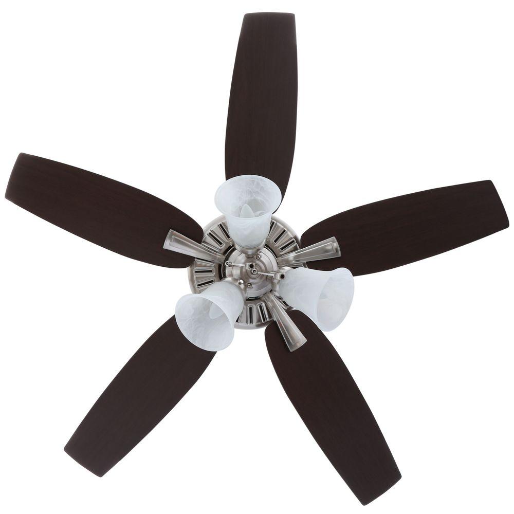 Hunter Atkinson 46 Inch Indoor Brushed Nickel Ceiling Fan 52115