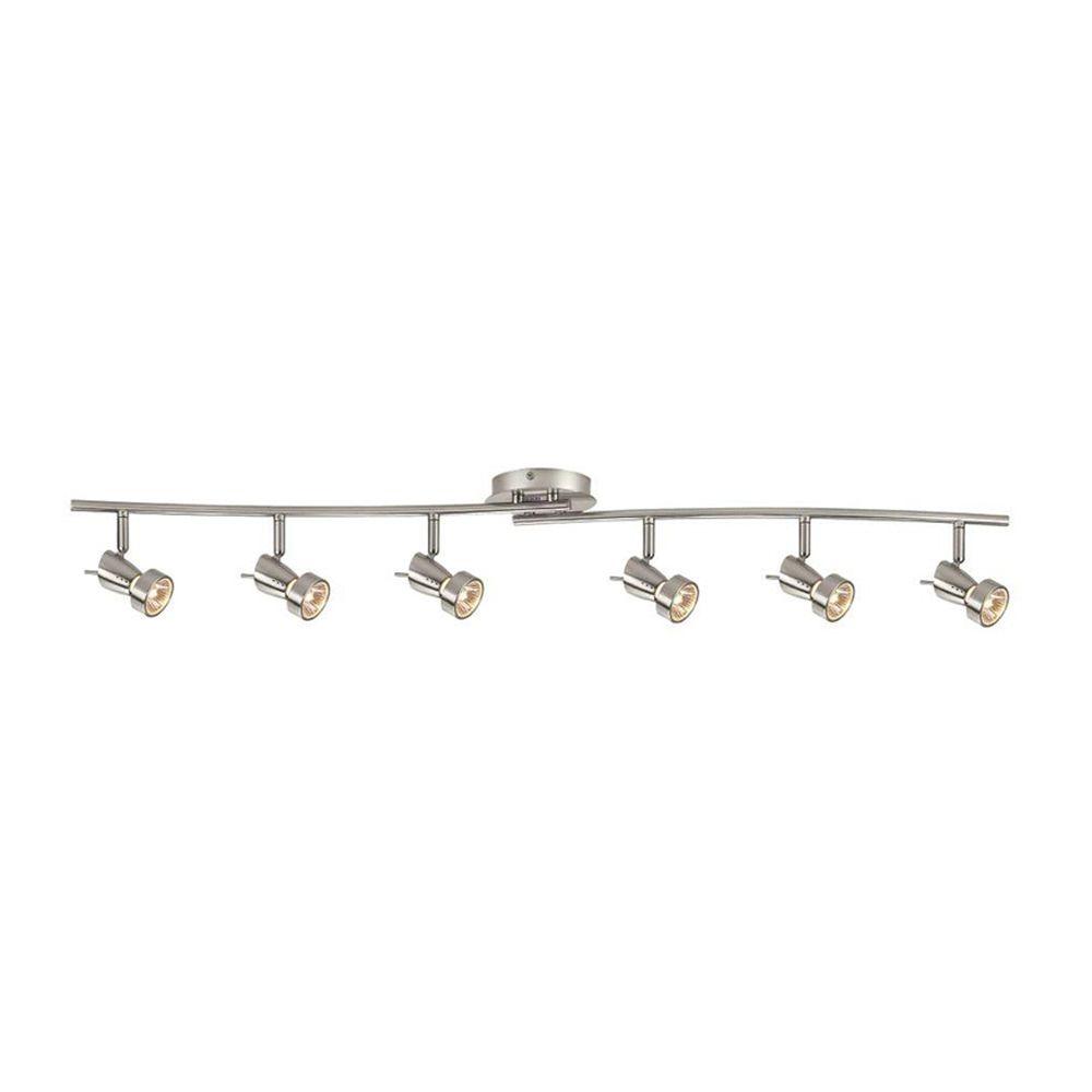 Hampton Bay 6 Light Ceiling Wall Dual Wave Bar Fixture Nickel Hampton Bay 6 Light Ceiling Wall Dual Wave Bar Fixture Nickel