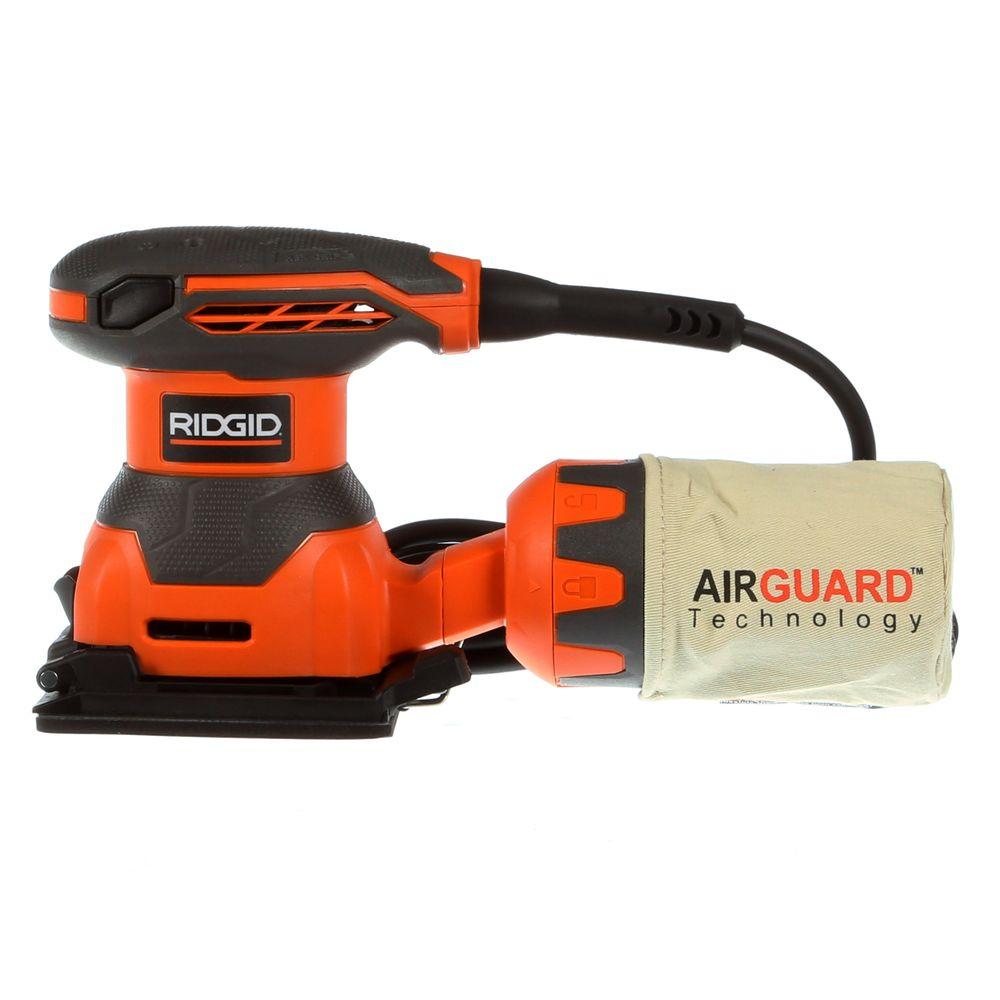 ridgid 2 4 amp 1 4 sheet sander with airguard technology r25011 rigid 1 4 sheet sander