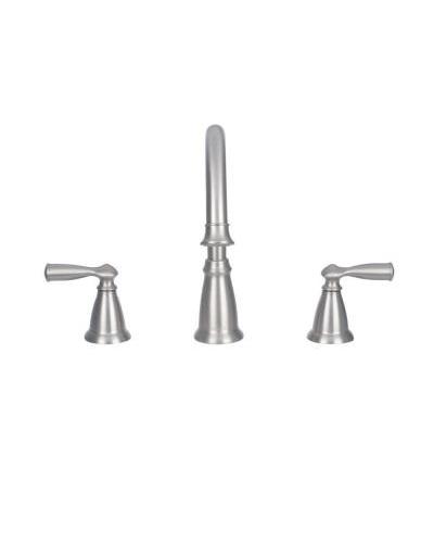 Moen Banbury 2 Handle Deck Mount Roman Tub Faucet Brushed Nickel