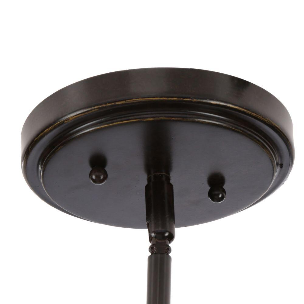 Hampton Bay Es 3 Light Island Pendant Aged Black 14710
