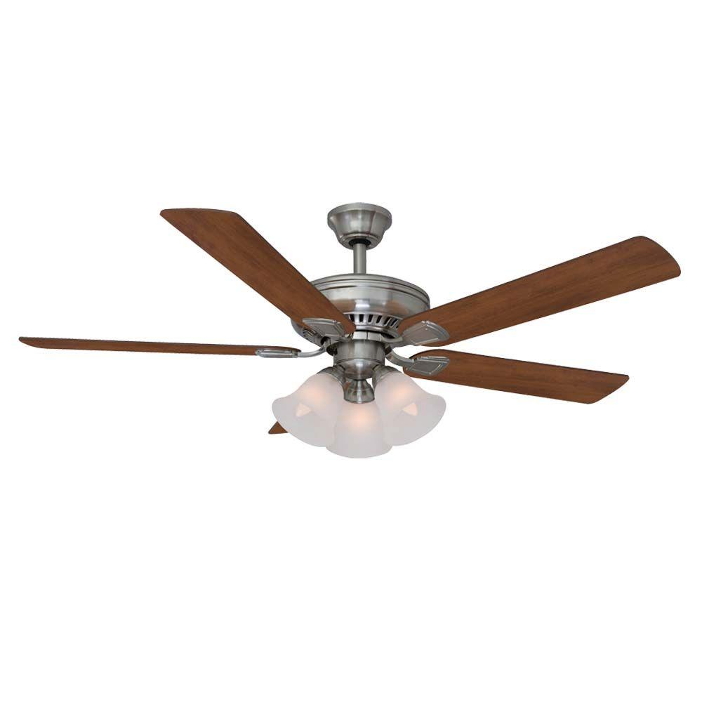 Hampton Bay 41359 Campbell 52 In Brushed Nickel Ceiling Fan Check Brushed Nickel Ceiling Fan Hampton Bay 41359 Campbell 52 In