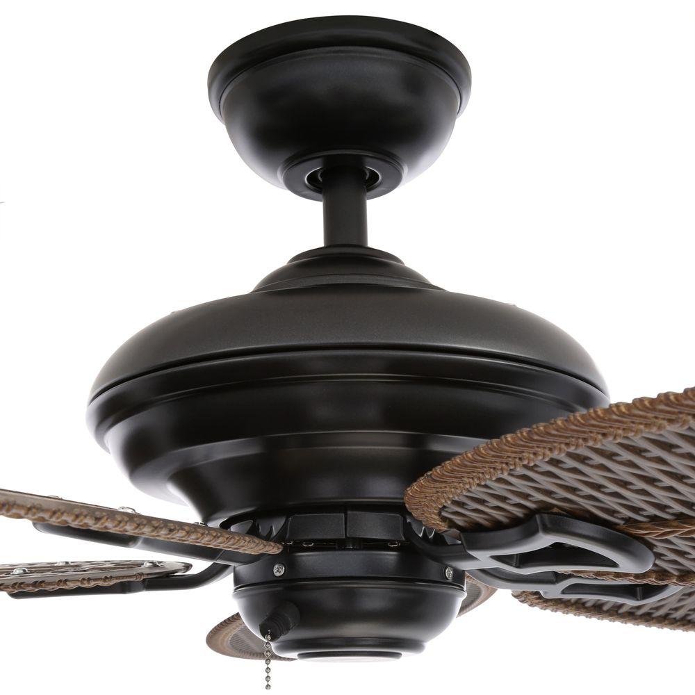 Hampton Bay 59299 Palm Beach Ii 48 Natural Iron Ceiling Fan