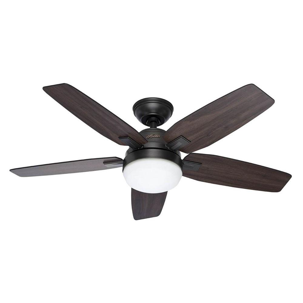 46 Ceiling Fan With Light Sevenstonesinc Com Hunter Antero 46 Indoor Ceiling Fan Le Bronze 59178