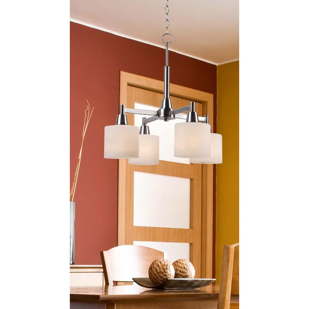 Hampton Bay Oron 4 Light Brushed Steel Chandelier Hdp12069 Check Hampton Bay Oron 4 Light Brushed Steel Chandelier Hdp12069