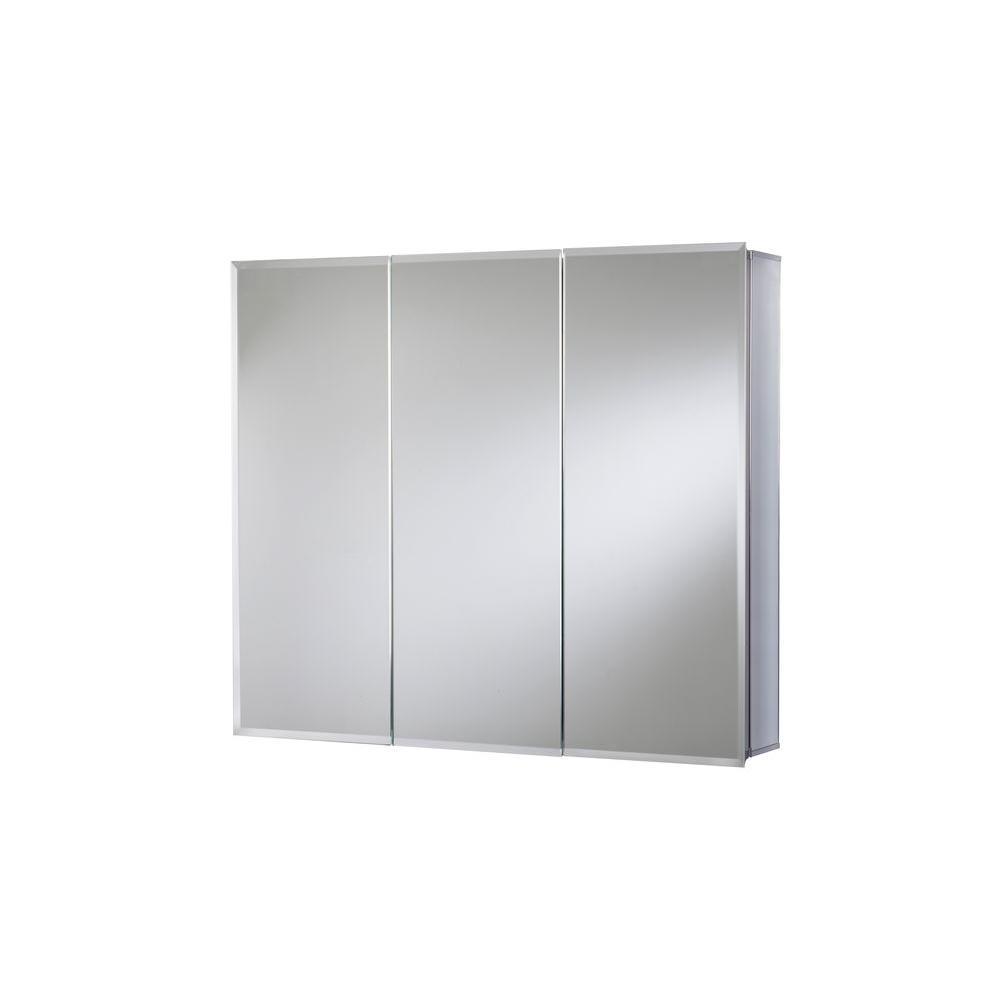 Croydex 30x26 Recessed Surface Mount Mirrored Medicine Cabinet Croydex 30x26 Recessed Surface Mount Mirrored Medicine Cabinet Aluminum