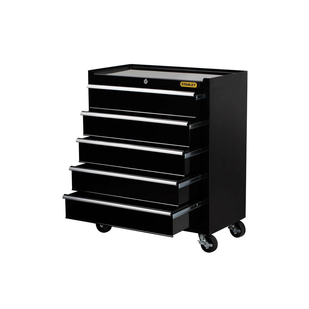 Stanley 24 Inch W 5 Drawer Tool Cabinet Black C 305bs Check Stanley 24 Inch W 5 Drawer Tool Cabinet Black C