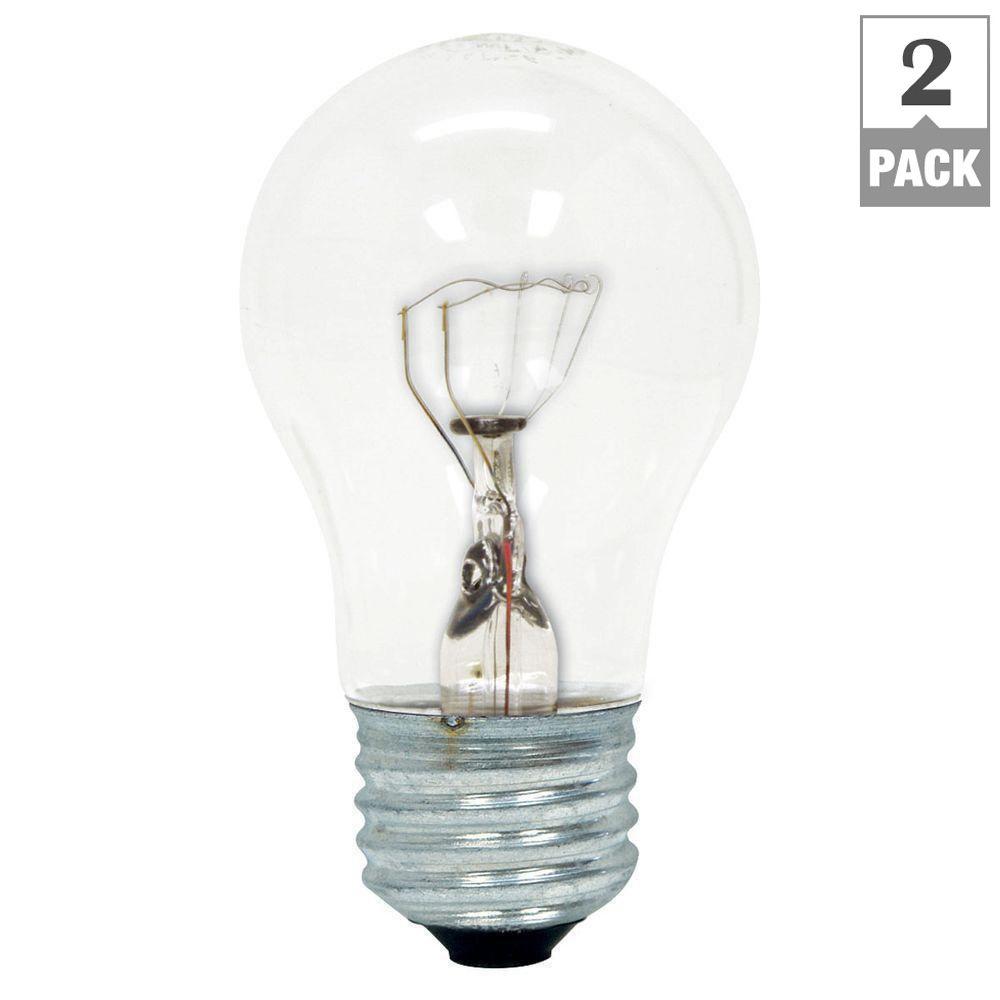 Ge 60 Watt Incandescent A15 Ceiling Fan Double Life Clear Light Bulb Ge 60 Watt Incandescent A15 Ceiling Fan Double Life Clear Light Bulb 2pk
