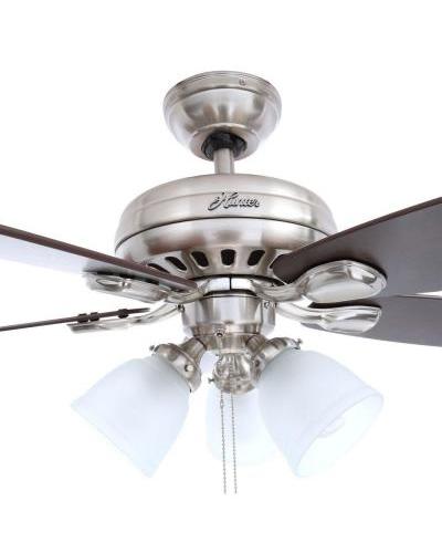 Hunter Highbury 52005 52 U0026quot Indoor Brushed Nickel Ceiling