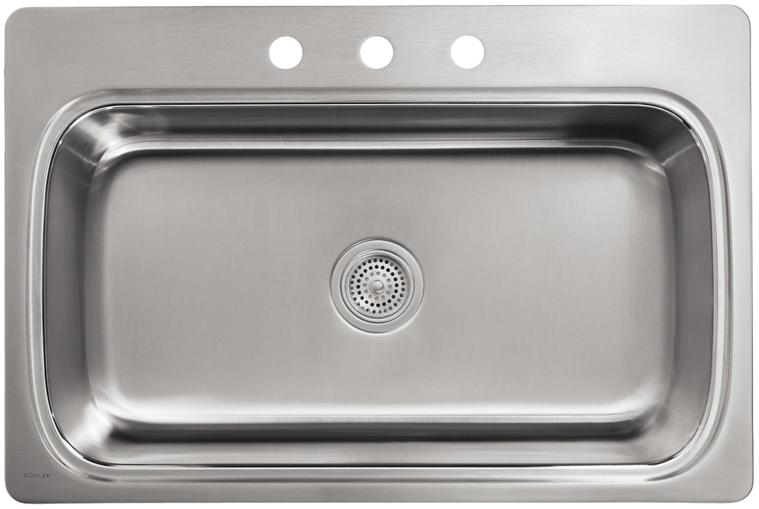Kohler Verse Top Mount Stainless Steel 33 3 Hole Single Bowl Kitchen Sink Check Back Soon