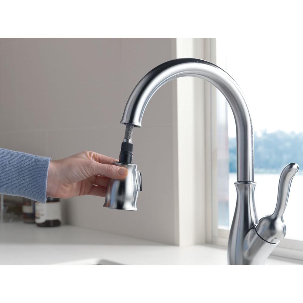 Delta Leland 1 Handle Pull Down Sprayer Kitchen Faucet Arctic Stainless Check Back Soon