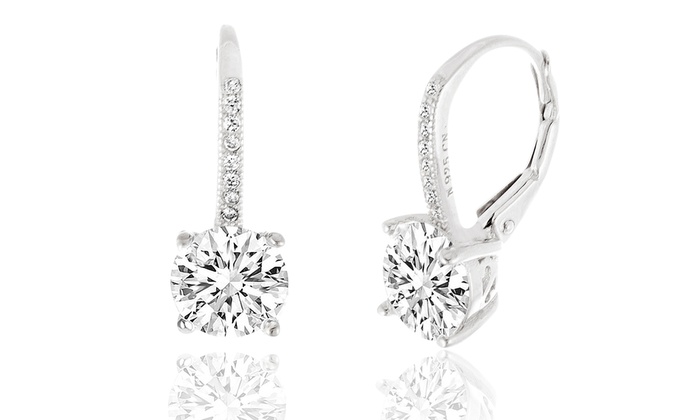 Lesa Mice Swarovski Elements Crystal Leverback Sterling Silver Lesa Mice Swarovski Elements Crystal Leverback Sterling Silver Earring