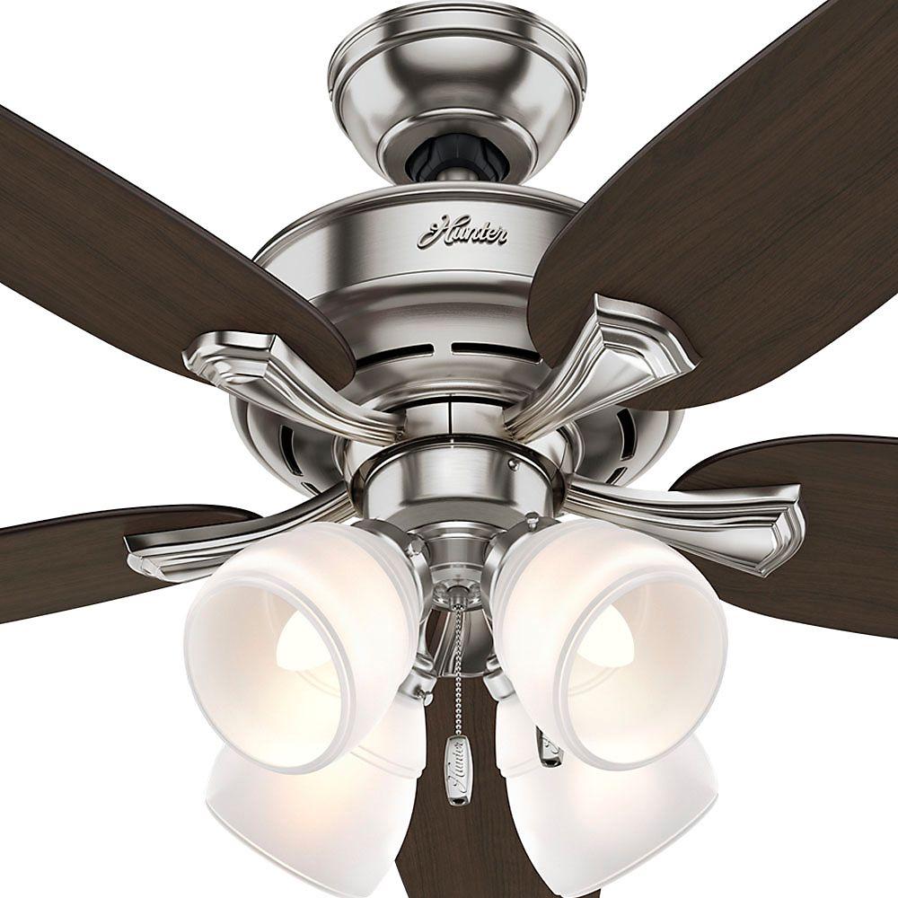Hunter Channing 52 In Indoor Brushed Nickel Ceiling Fan 52071 Hunter Channing 52 In Indoor Brushed Nickel Ceiling Fan 52071