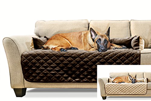 Furhaven Sofa Buddy Pet Bed Furniture Cover Espresso Clay Size