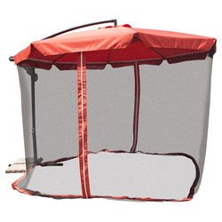 11 Offset Patio Umbrella With Mosquito Net Terracotta Check Back Soon Blinq