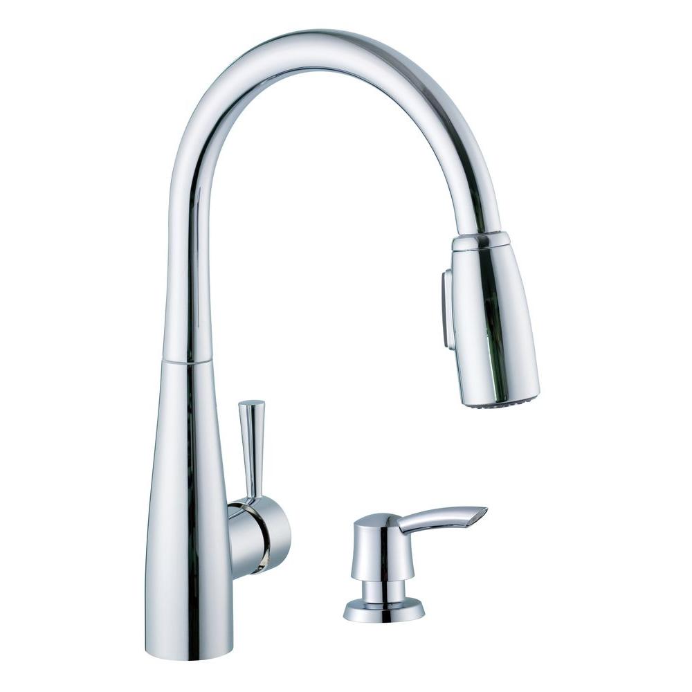 Glacier Bay 1 Handle Sprayer Kitchen Faucet With Soap Dispenser