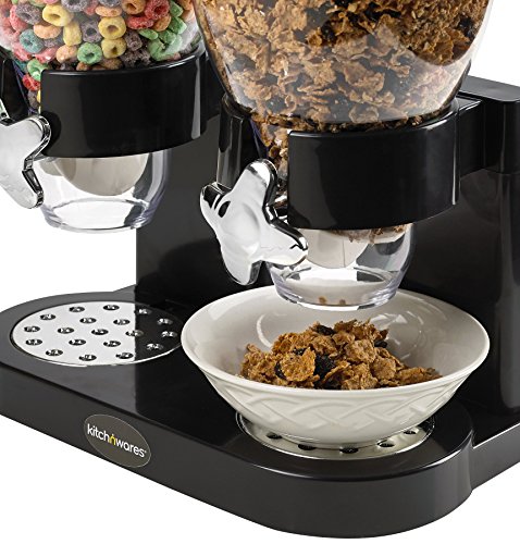 Double Chamber Airtight Cereal And Dry Food Dispenser With Built