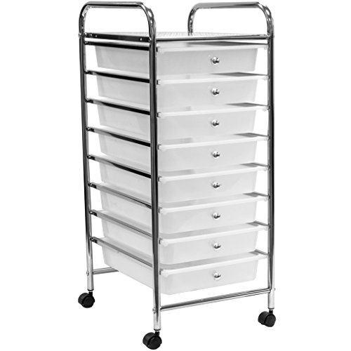 Sorbus 8 Drawer Organizer Rolling Cart Features Storage Bins On