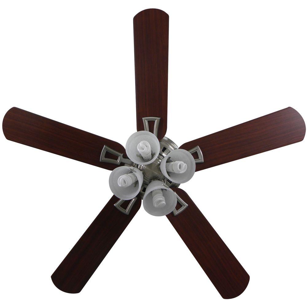 Hampton Bay 51091 Lyndhurst 52 In Indoor Brushed Nickel Ceiling Fan