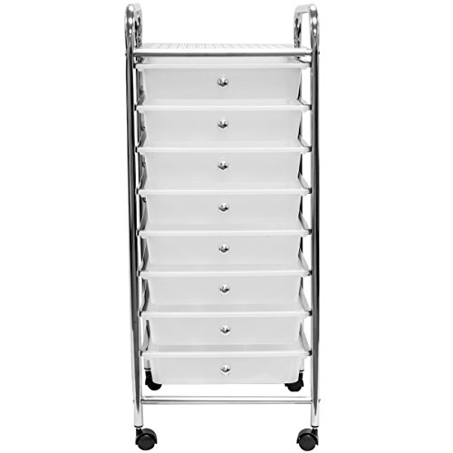 Sorbus 8 Drawer Organizer Rolling Cart Features Storage Bins On