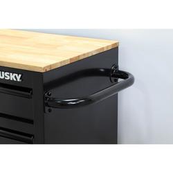 Husky 46 9 Drawer Black Out Mobile Workbench With Solid Wood Top