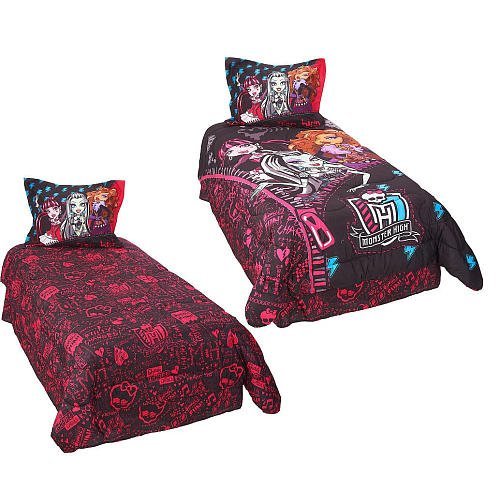 Monster High Fully Charged Piece Twin Comforter Set Black Pink 3 Monster High Fully Charged Piece Twin Comforter Set Black Pink 3