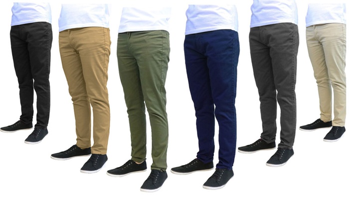 mens flat front chinos