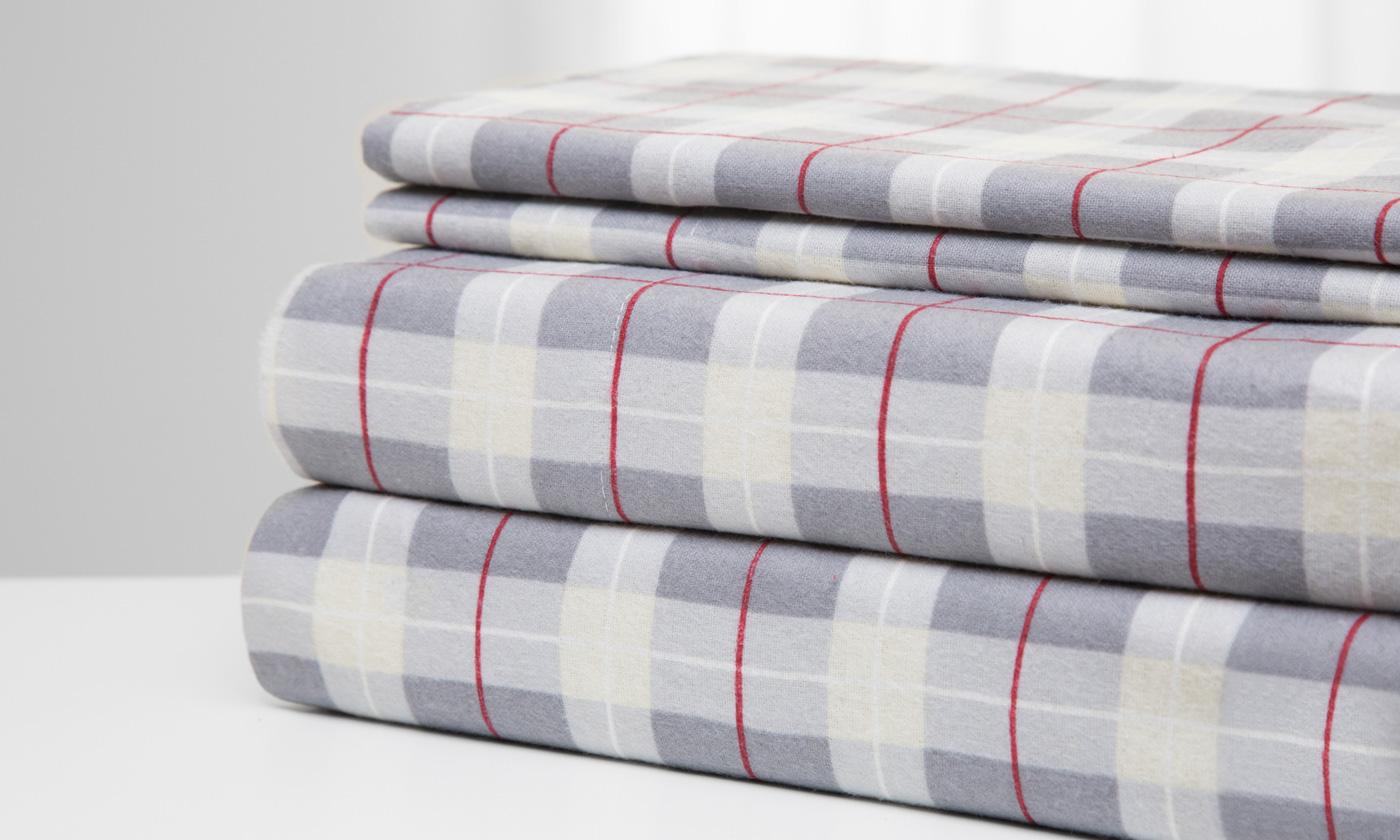 wexley home 100 cotton flannel sheet set grey plaid size queen wexley home microfiber sheets
