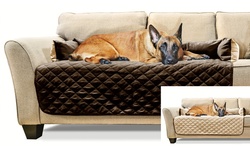 Sofa Buddy Pet Bed Furniture Cover Espresso Clay Large Check