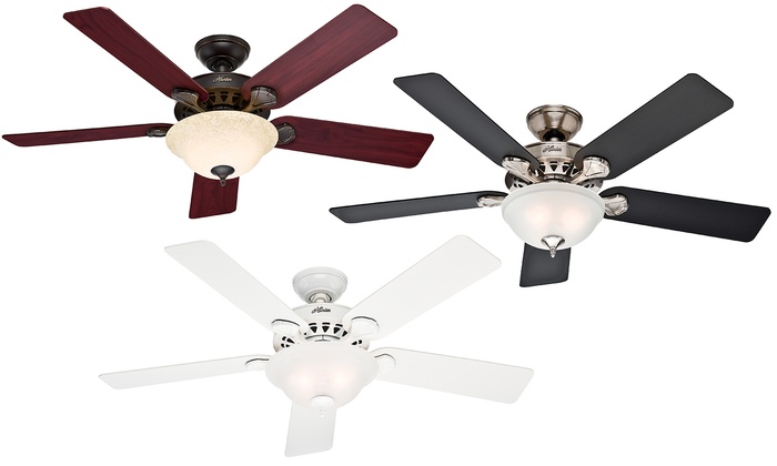Hunter 52 5 Minute Onyx Bengal 5 Blade Ceiling Fan W Bowl Light