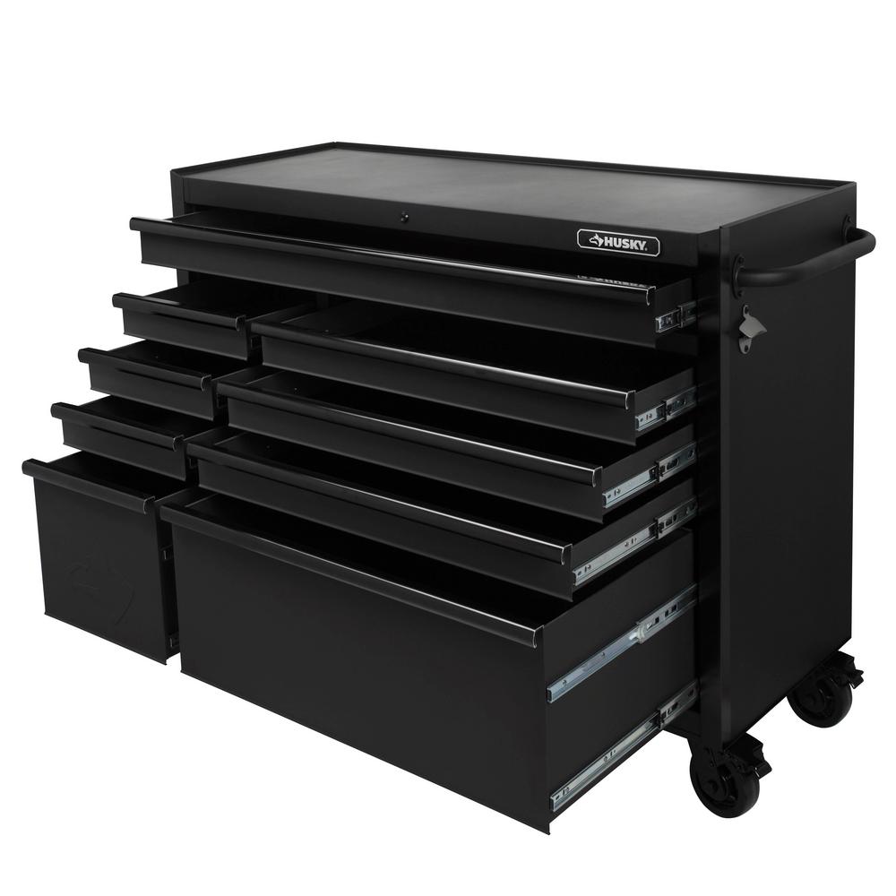 Husky 52 In 9 Drawer Tool Cabinet Textured Black Check Back 9 Drawer Tool Cabinet Textured Black Husky