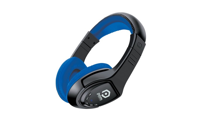 POM Gear Sound-Pro Premium Wireless Over the Ear Headphones - Blue