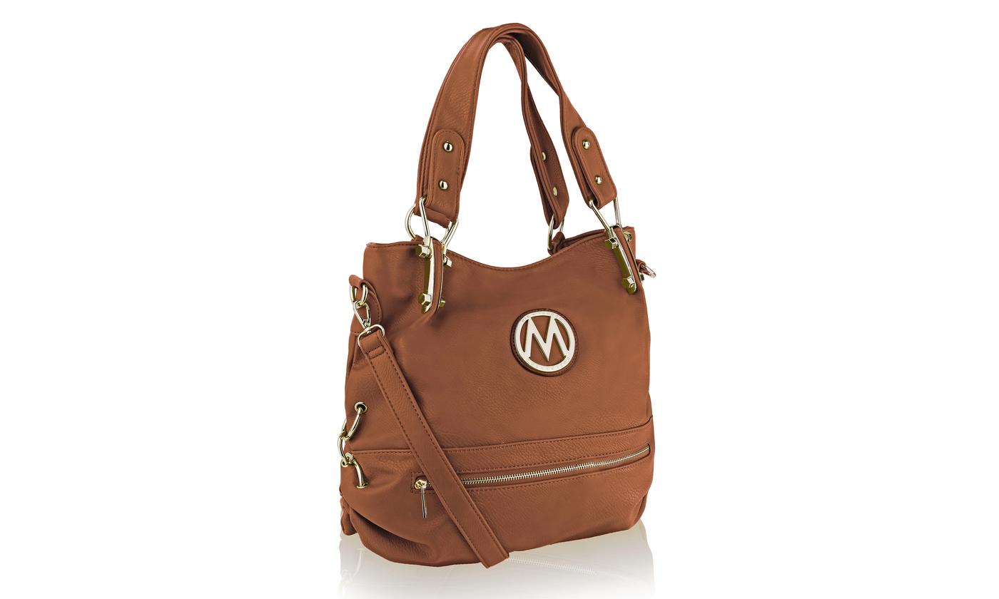 Mia K Farrow Women S Classic M Designer Handbags Camel Check Mia K Farrow Women S Classic M Designer Handbags Camel