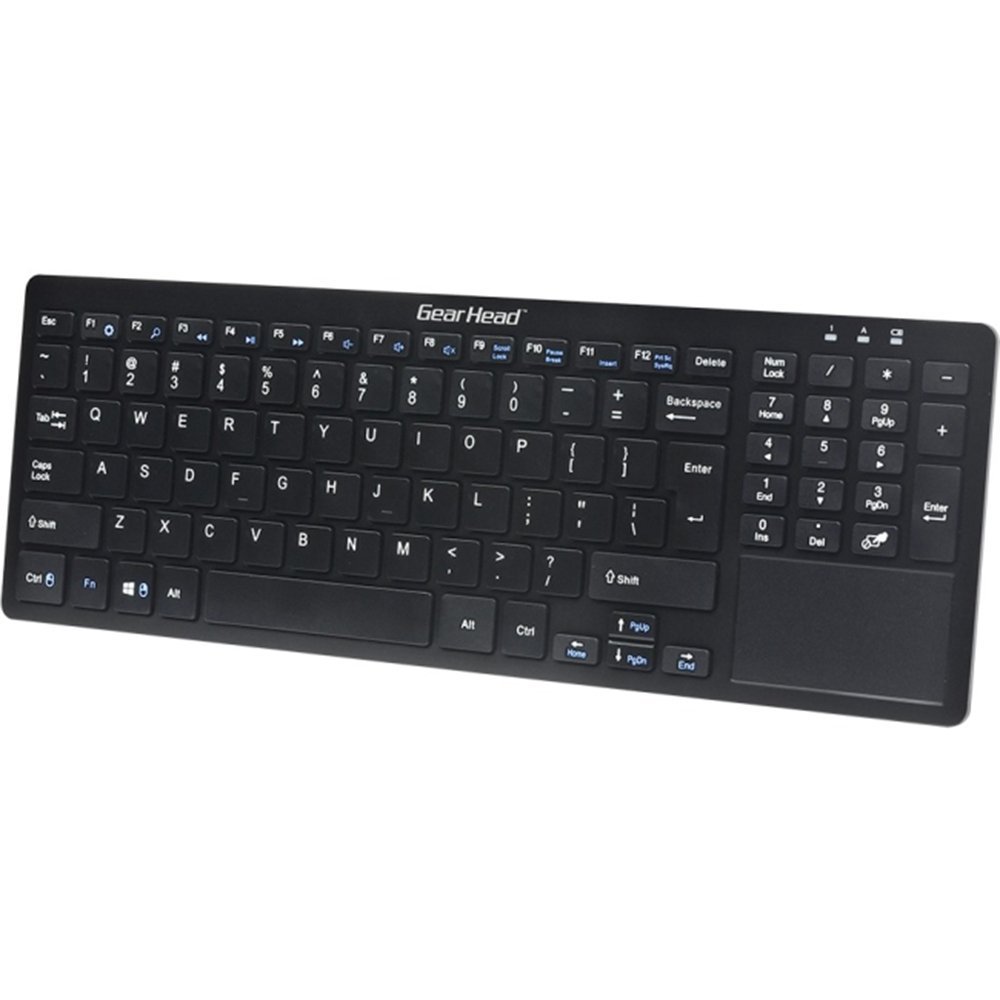 gear head 2 4 ghz wireless touch touchpad keyboard black check