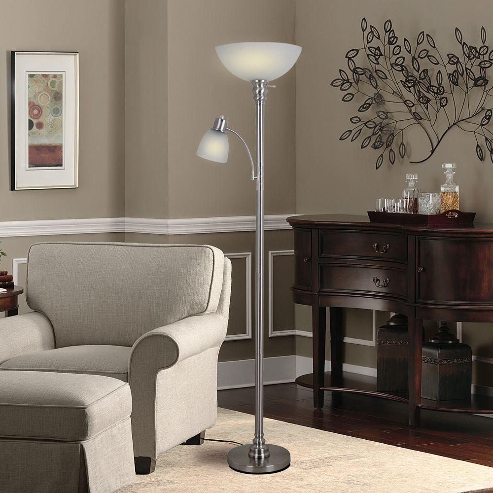 70 Brushed Nickel Mother Daughter Floor Lamp W Title 20compliant Fixture Check Back Soon