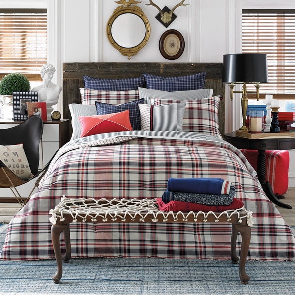 Tommy Hilfiger Vintage Plaid Cotton Comforter Set Multi Size Tommy Hilfiger Vintage Plaid Cotton Comforter Set Multi Size Twin