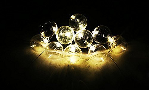 Outdoor Bistro Solar Powered Globe String Lights Clear Blinq Outdoor Bistro Solar Powered Globe String Lights Clear