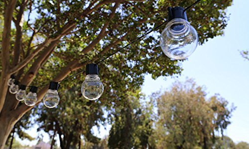 Outdoor Bistro Solar Powered Globe String Lights Clear Blinq Outdoor Bistro Solar Powered Globe String Lights Clear