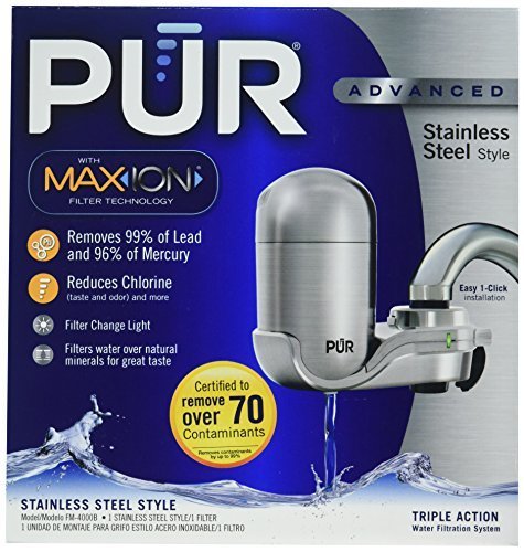 Pur Advanced Faucet Water Filter Stainless Steel Check Back