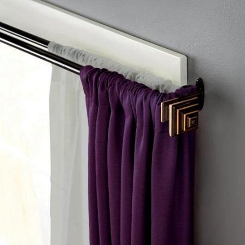 Eclipse 3 4 Diameter Stacey Room Darkening Double Curtain Rod 66