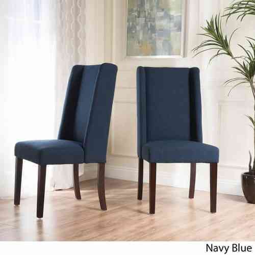 Christopher Knight Rory Wing Back Fabric Dining Chair 2 Set Navy Christopher Knight Rory Wing Back Fabric Dining Chair 2 Set Navy Blue