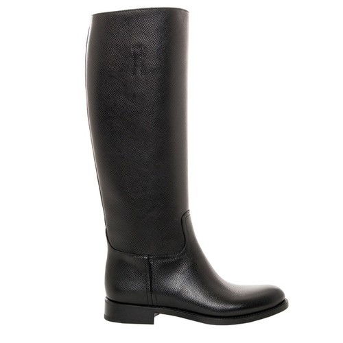 prada riding boots black