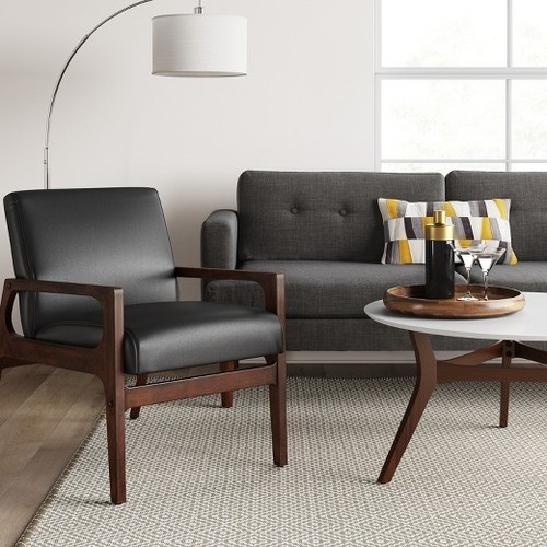 project 62 wood arm chair