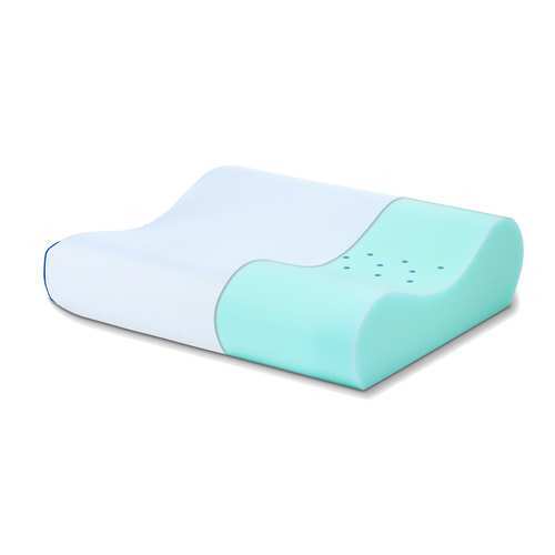 Serta Coolvent Contour Gel Memory Foam Pillow White Check Back
