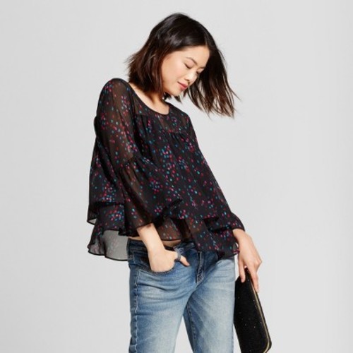 tiered ruffle blouse