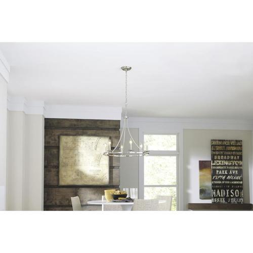 Allen Roth 25 5 6 Light Mediterranean Candle Chandelier Brushed Allen Roth 25 5 6 Light Mediterranean Candle Chandelier Brushed Nickel
